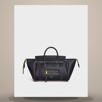 Celine Little Luggage - Grain Calfskin Black L108J3056.38NO 158505663 [P]