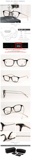 Dunhill VDH121 0909 Luxury Titanium Square Eyewear Unisex 150980119 [P]