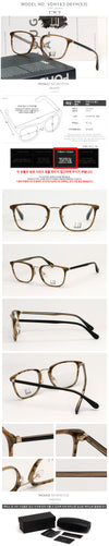 Dunhill VDH163 06YH Square Eyewear Unisex Luxury Combination Frame 150980113 [P]