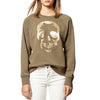 Zadig & Voltaire Upper Skull Gold Sweatshirt KHAKI 45118554 [P]