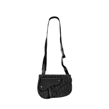 DIOR Oblique Jacquard Messenger Buckle Satteltasche Pouch Schulter Crossbody Tasche Schwarz 158123478 [P]